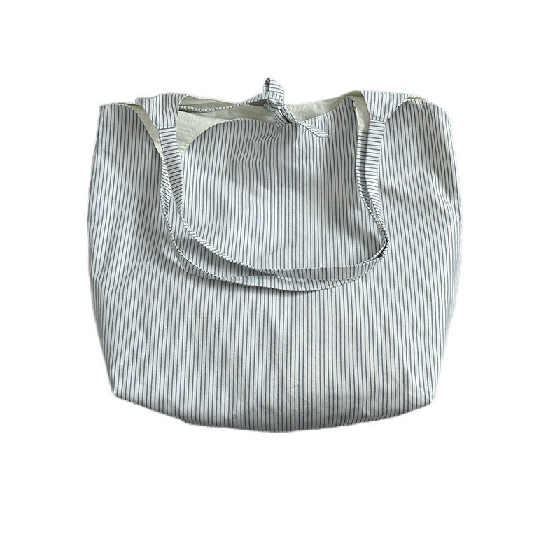 Canvas Striped Tote Bag for Women 2026, Large Capacity - Image 5