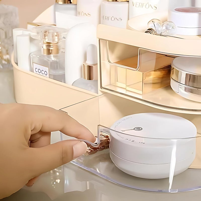 Lamok Elegant Makeup Organizer for Cosmetic Skincare Storage Box with Clear Drawers Cream - Image 4