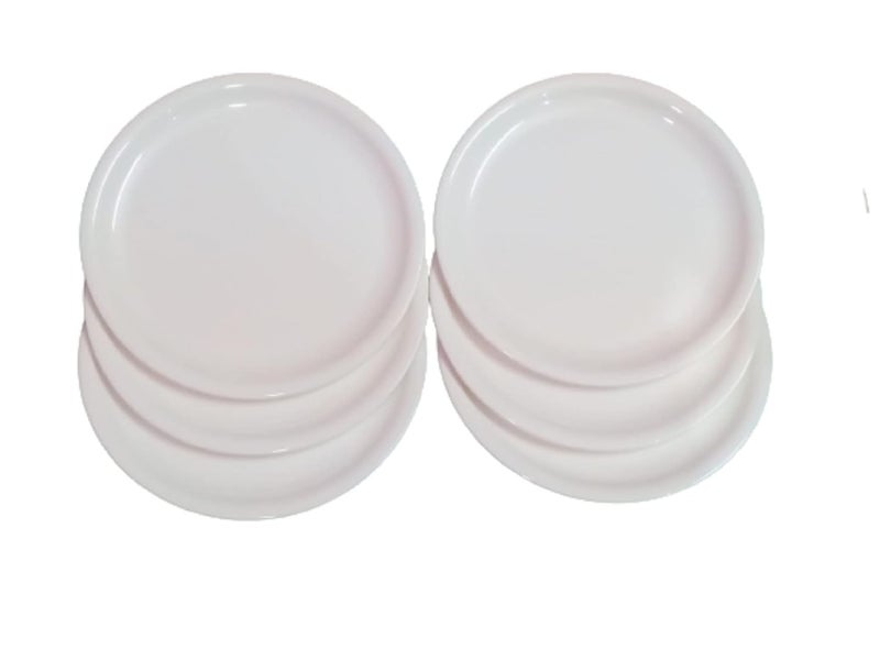 Servewell Melamine Dinner Serving Plate Set of 6 White - Image 5