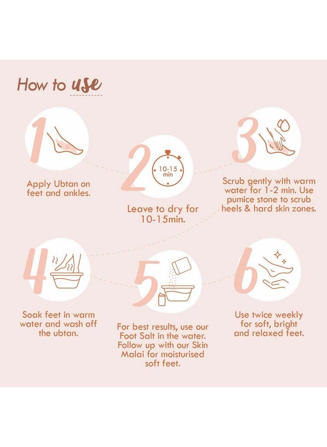 عادة نات Nat Habit Fresh 3P-AHA Foot Ubtan، مقشر للقدمين بحجر الخفاف المطحون | لتخفيف الجلد القاسي، والتقشير العميق | يمنع الشيخوخة والتجاعيد | طبيعي 100%، مستوحى من الأيورفيدا، عبوة من قطعتين  - Image 4