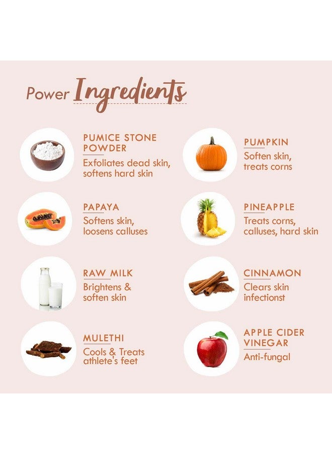 عادة نات Nat Habit Fresh 3P-AHA Foot Ubtan، مقشر للقدمين بحجر الخفاف المطحون | لتخفيف الجلد القاسي، والتقشير العميق | يمنع الشيخوخة والتجاعيد | طبيعي 100%، مستوحى من الأيورفيدا، عبوة من قطعتين  - Image 2