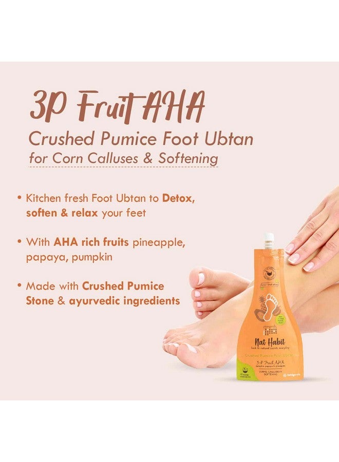 عادة نات Nat Habit Fresh 3P-AHA Foot Ubtan، مقشر للقدمين بحجر الخفاف المطحون | لتخفيف الجلد القاسي، والتقشير العميق | يمنع الشيخوخة والتجاعيد | طبيعي 100%، مستوحى من الأيورفيدا، عبوة من قطعتين  - Image 5