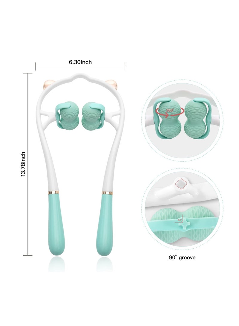 Y&D SYOSI Neck Massager, Handheld Pressure Point Roller Massager Tools for Pain Relief Deep Tissue - Suitable Legs Cervical Waist and Shoulder Relaxer, Self-Massage (Green) - Image 5