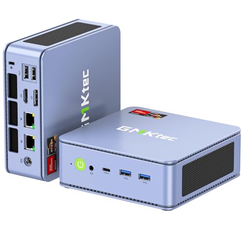 GMKtec M5 Plus Mini PC, AMD Ryzen 7 5825U (Upgraded 7430U/ 5700U), 16GB RAM&512GB PCIe3.0 SSD Desktop Computer with Dual 2.5G LAN, BT 5.2, WiFi 6E, Triple Display/Home & Office - Image 1