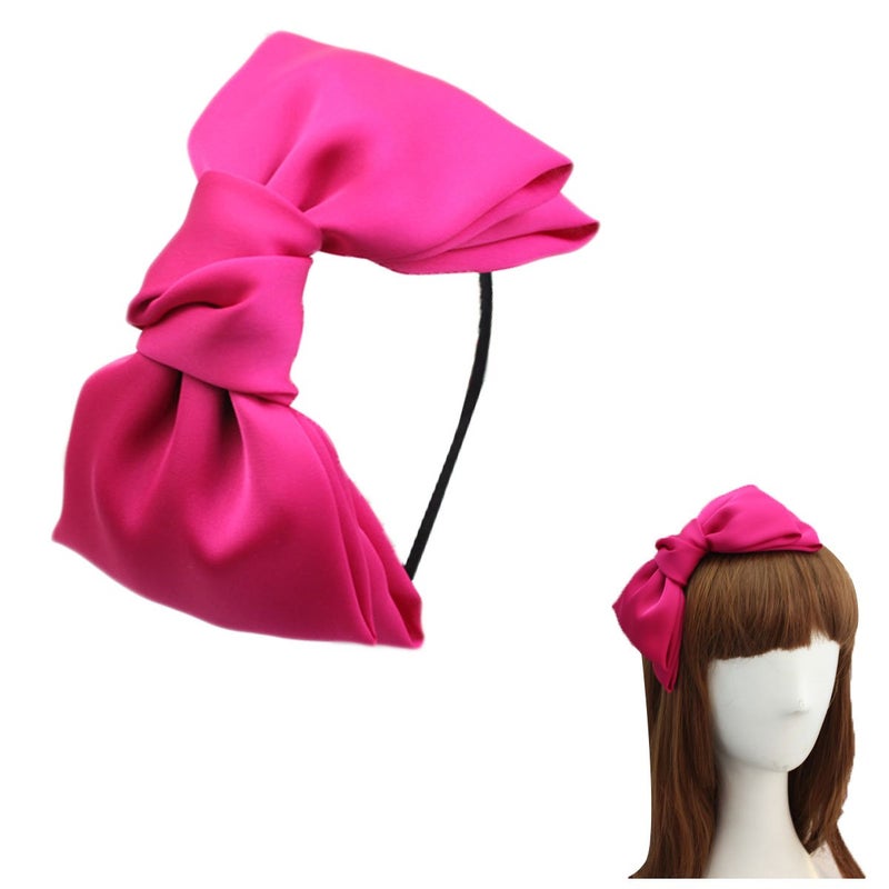 CÉLLOT Women 8" Super Big Bows Hairstyle Hair Hoop Silky Fabric Hair Bows HeadBand for Girls Teens - Image 2