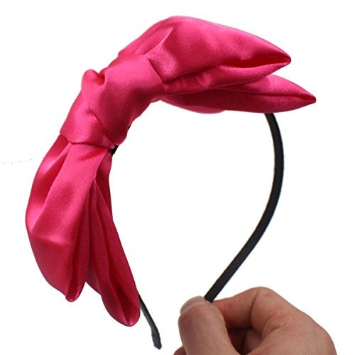 CÉLLOT Women 8" Super Big Bows Hairstyle Hair Hoop Silky Fabric Hair Bows HeadBand for Girls Teens - Image 3