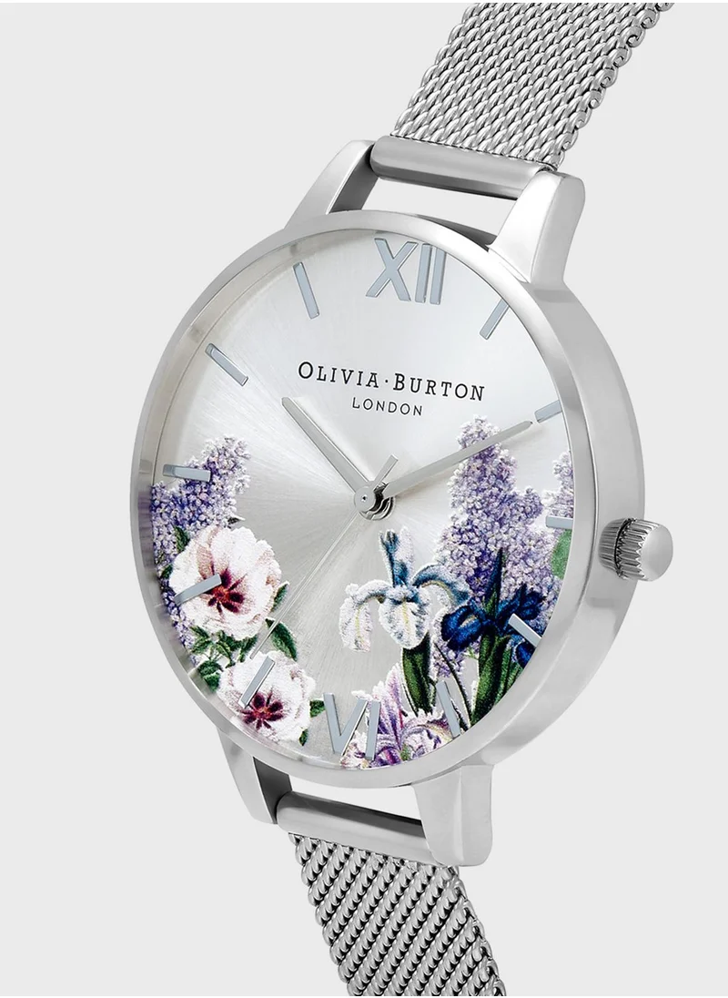 OLIVIA BURTON Secret Garden Mesh Strap Analog Watch