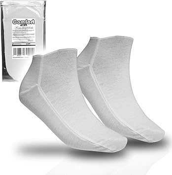 RE-Gen 1 Pair REGEN Comfort Fit Cotton Soft Cream Retainer Moisturising Overnight Socks Ideal for Dry Cracked Hard Skin - Image 1