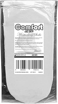 RE-Gen 1 Pair REGEN Comfort Fit Cotton Soft Cream Retainer Moisturising Overnight Socks Ideal for Dry Cracked Hard Skin - Image 2