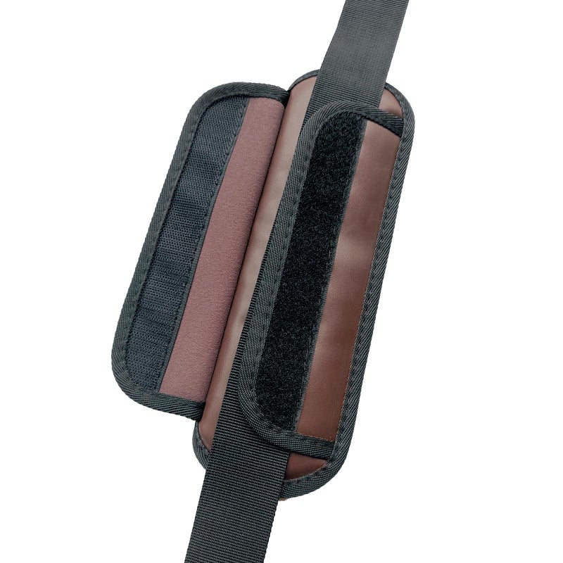 KEQKEV KEQKEV Universal Shoulder Strap Pads, Replacement Leather Shoulder Pad, Removable Air Cushion Pad for Bag, Backpack, Messenger, Camera, Gym, Laptop, Guitar Strap(Brown)  - Image 1