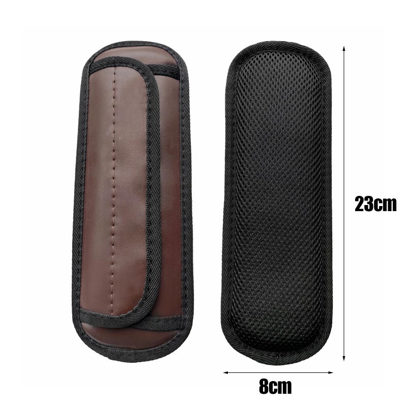 KEQKEV KEQKEV Universal Shoulder Strap Pads, Replacement Leather Shoulder Pad, Removable Air Cushion Pad for Bag, Backpack, Messenger, Camera, Gym, Laptop, Guitar Strap(Brown)  - Image 2