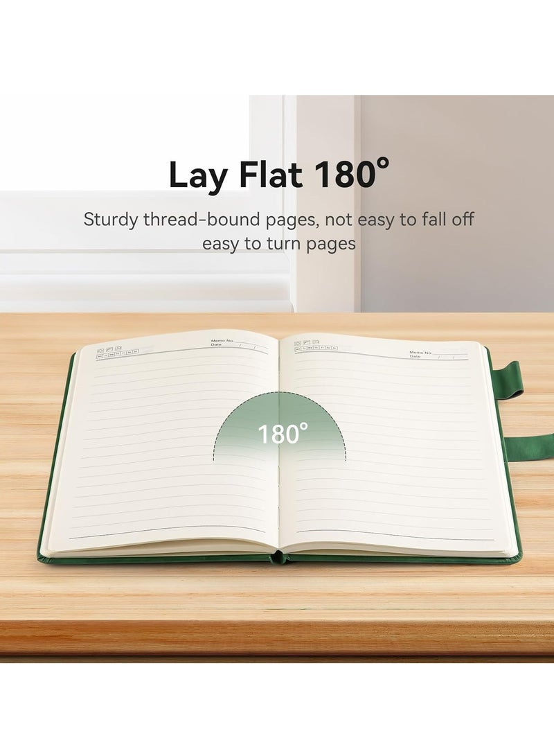 أوزيغالور دفتر يوميات مبطّن مقاس A5، 180 صفحة، غلاف مقوّى، ورق 80 جرام، مشبك مغناطيسي متضمن، أخضر - Image 4