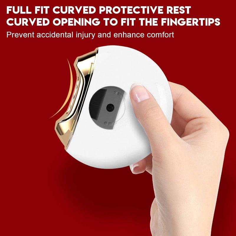Tyenaza Electric Nail Clipper, Safe Prevent Splatter File Function Small Automatic Nail Cutter for Children Seniors Adults (White) - Image 5