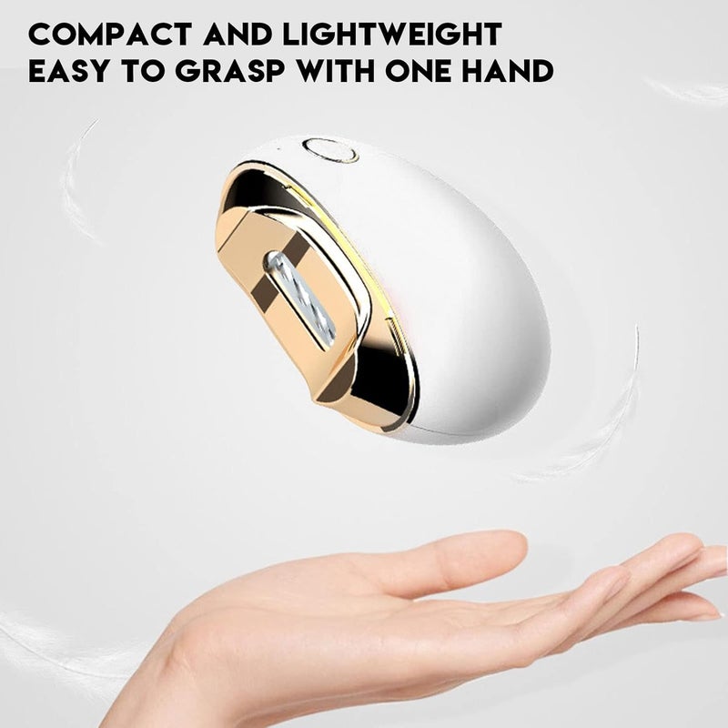 Tyenaza Electric Nail Clipper, Safe Prevent Splatter File Function Small Automatic Nail Cutter for Children Seniors Adults (White) - Image 3