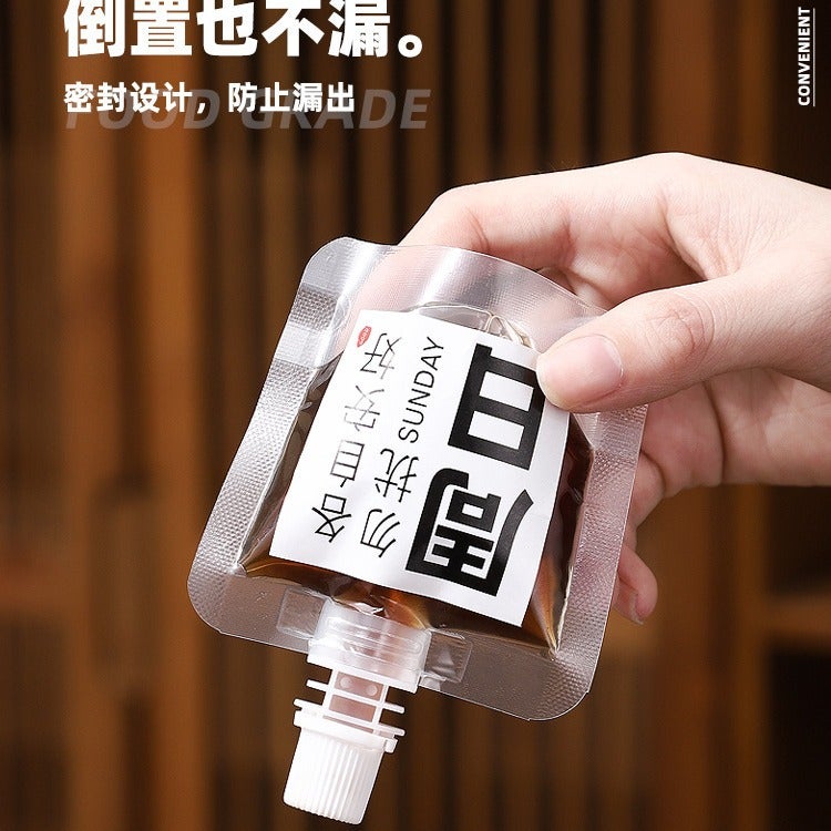 Spot Coffee Liquid Packing Bag Cold Extract Coffee Concentrated Liquid Selling Bag Transparent Frosted Self-Supporting Suction Mouth Bag - Image 5