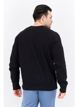 Champion Men Sportswear Fit Long Sleeve Outdoor Sweatshirt, Black  - Image 3