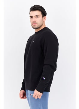 Champion Men Sportswear Fit Long Sleeve Outdoor Sweatshirt, Black  - Image 4