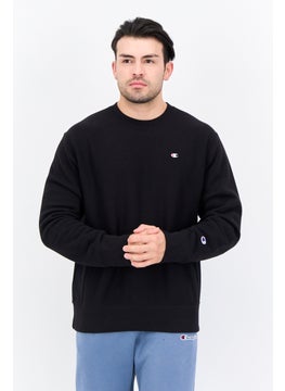 Champion Men Sportswear Fit Long Sleeve Outdoor Sweatshirt, Black  - Image 1