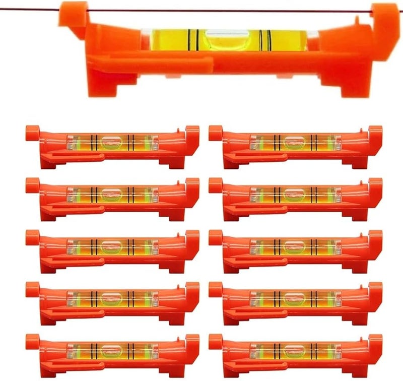 خط البرتقالي سترينج المستوى 10 قطع 75x12 5مم فقاعة أفقية أداة لمسح البناء - Image 4