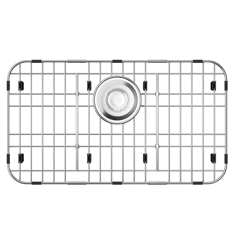 jkxoo 23 x 13 Sink Protectors for Kitchen Sink Stainless Steel Kitchen Sink Protector Sink Grate for Bottom of Kitchen Sink with Rear Drain Sink Grid for Single Bowl Kitchen Sink - Image 2