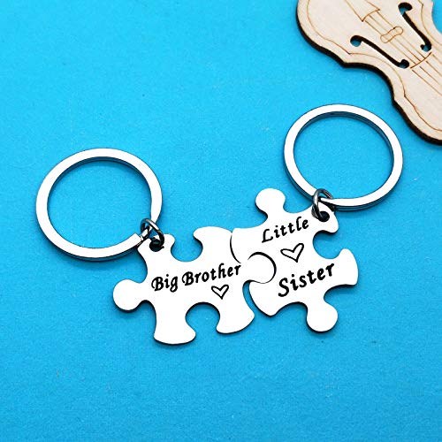 Xiahuyu Brothers Sisters Keychain Set Brothers and Sisters Gifts for Big Brother Little Sister Keychain Set Big Brother Gift from Sister Christmas Birthday Gift - Image 4