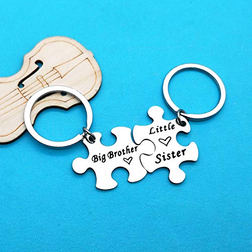 Xiahuyu Brothers Sisters Keychain Set Brothers and Sisters Gifts for Big Brother Little Sister Keychain Set Big Brother Gift from Sister Christmas Birthday Gift - Image 5