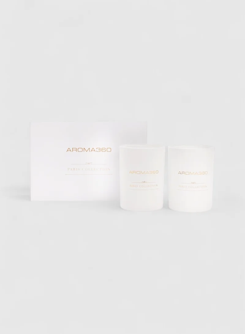 Chandelier - Paris Collection Candle Duo - Scented Candles with Essential Oils - Bergamot, Jasmine, Saffron & Sweet Berry - Soy Candles - 80hr Burn - Set of 2