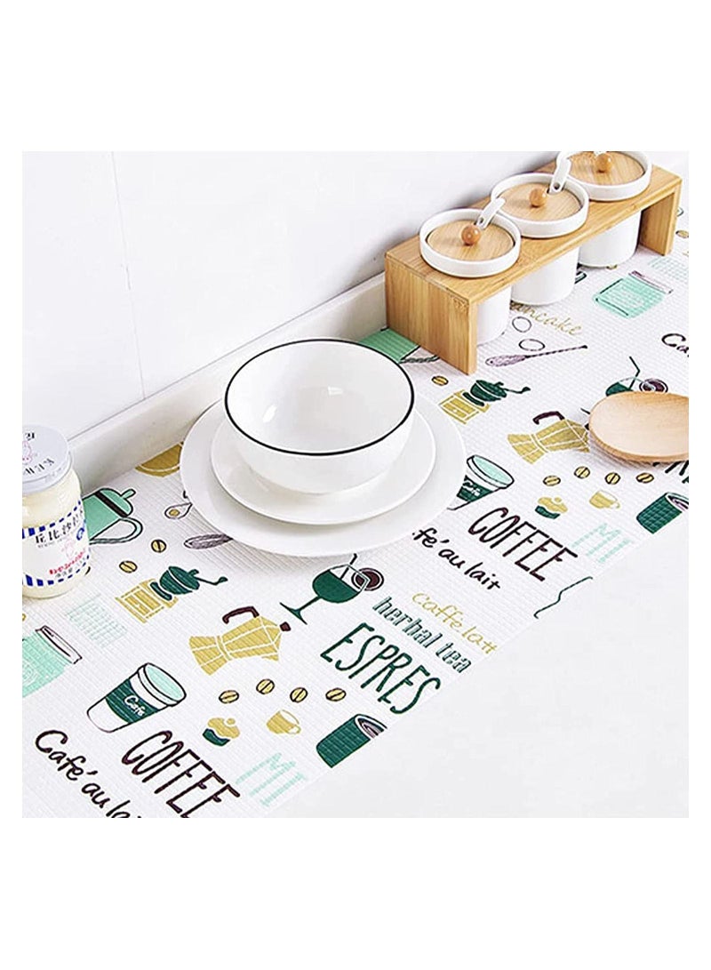 SYOSI Kitchen Liner, 2 Rolls 30 x 300cm Shelf Liner, Non-Slip Drawer Liners, Water-Proof Dust-Proof Cupboard Liners, with Cute Cutlery Pattern, for Drawers, Shelves, Cabinets, Refrigerator, Desks - Image 3