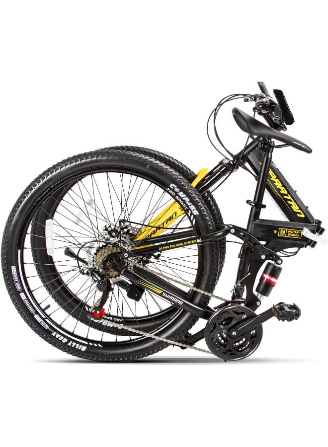 Spartan Alpha Dual Folding Bike | 26 Inch Wheel Size | 21 Speed Transmission | Black Color  - Image 2
