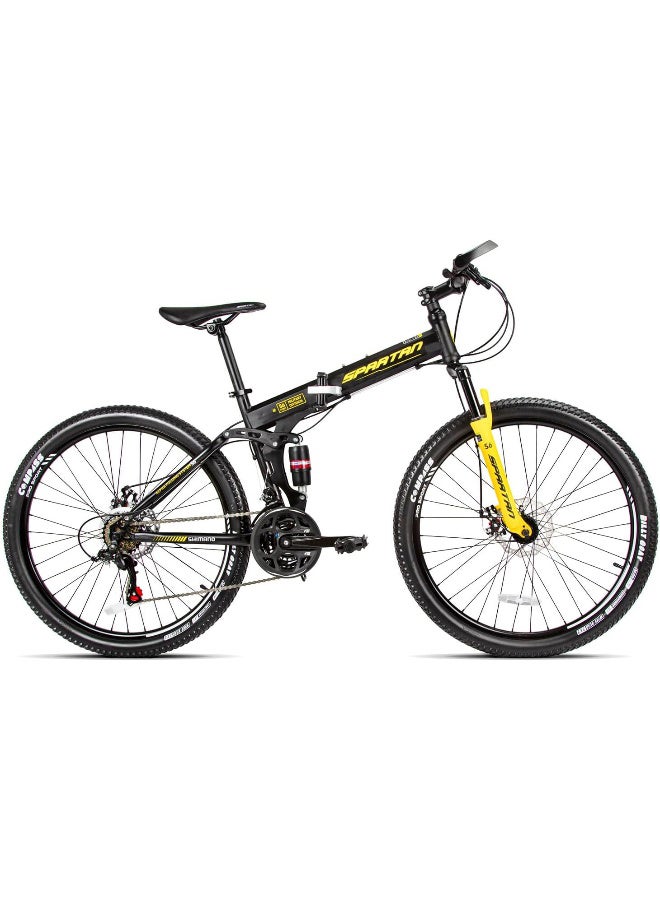 Spartan Alpha Dual Folding Bike | 26 Inch Wheel Size | 21 Speed Transmission | Black Color  - Image 2