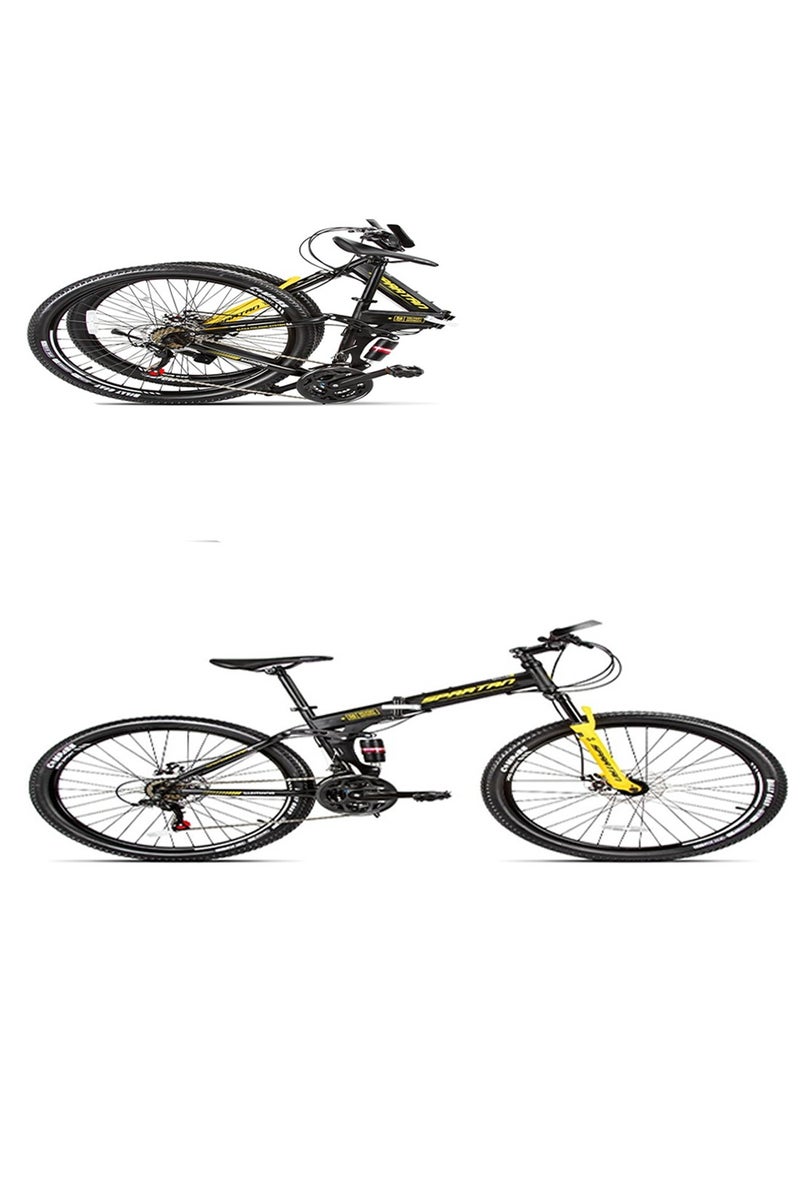 Spartan Alpha Dual Folding Bike | 26 Inch Wheel Size | 21 Speed Transmission | Black Color  - Image 1