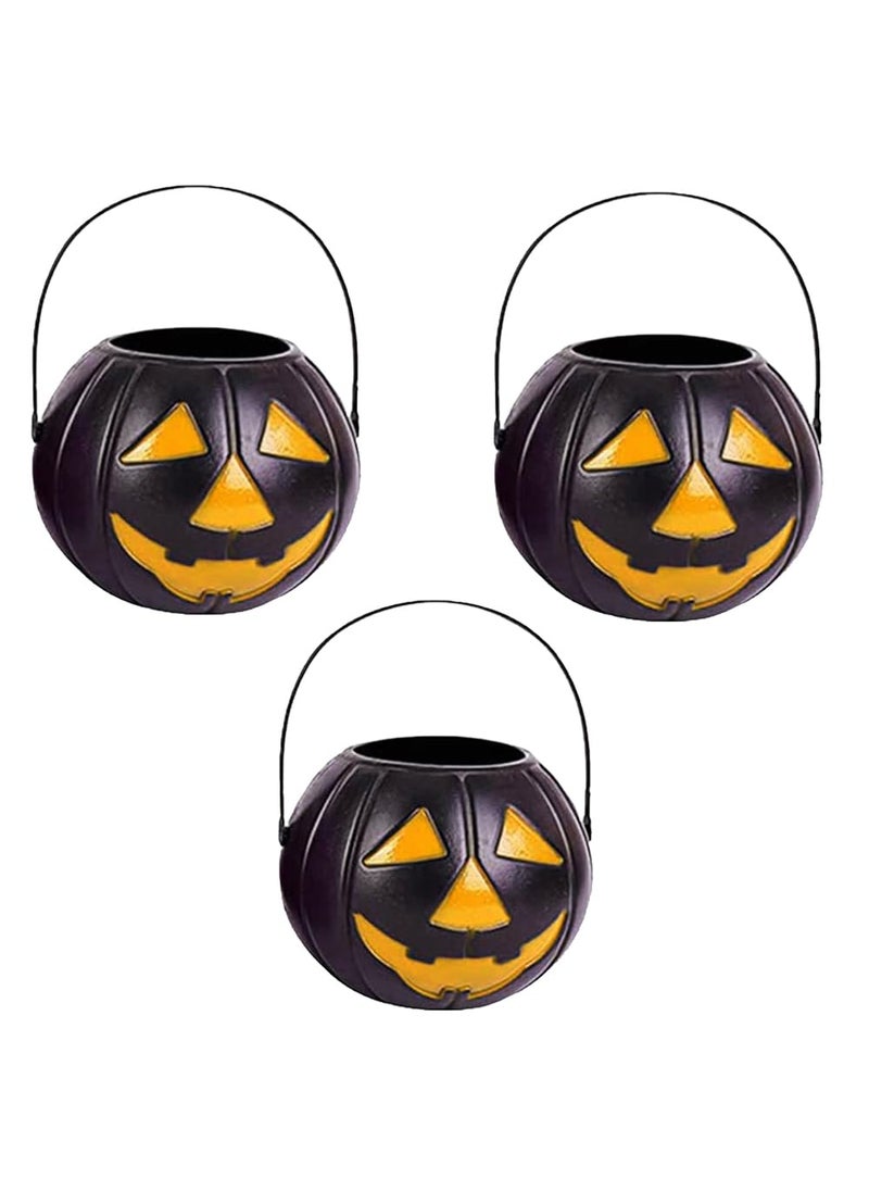 Sage Square Sage Square Get in the Halloween spirit with our festive Black Pumpkin baskets! Perfect for trick-or-treating or as a decorative touch for your spooky festivities. (Pack of 3) 