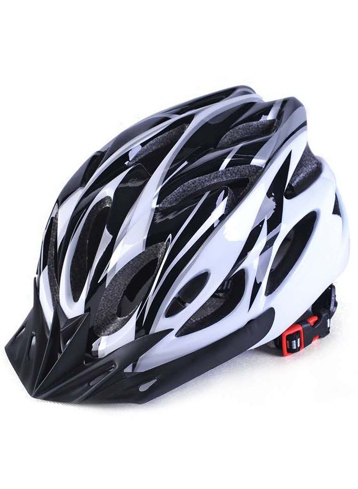 Generic Bicycle helmets, mountain bikes, scooters, youth roller skating helmets, breathable safety helmets, cycling equipment for men and women - (white black)