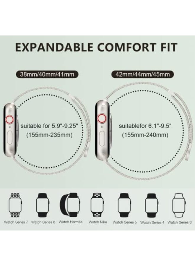 XST Compatible For Watch Band 38Mm 40Mm 41Mm For Women Men Stainless Steel Mesh Loop Magnetic Clasp Replacement Wristband Strap Compatible With Iwatch Se And Series 8 7 6 5 4 3 2 1 Starlight - Image 2