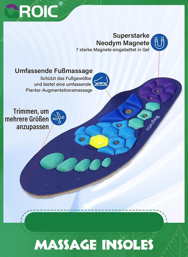GROIC Sports Insoles,Orthopedic Acupressure Insoles,Reflexology Massage Insoles for Pain Relief, Comfortable Foot Support for Men, Fasciitis Insoles Shoe Inserts - Image 3