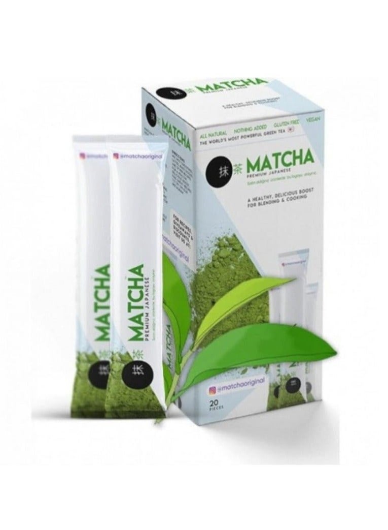 MATCHA Natural and Healthy Matcha Tea, 20 Bags - Image 1