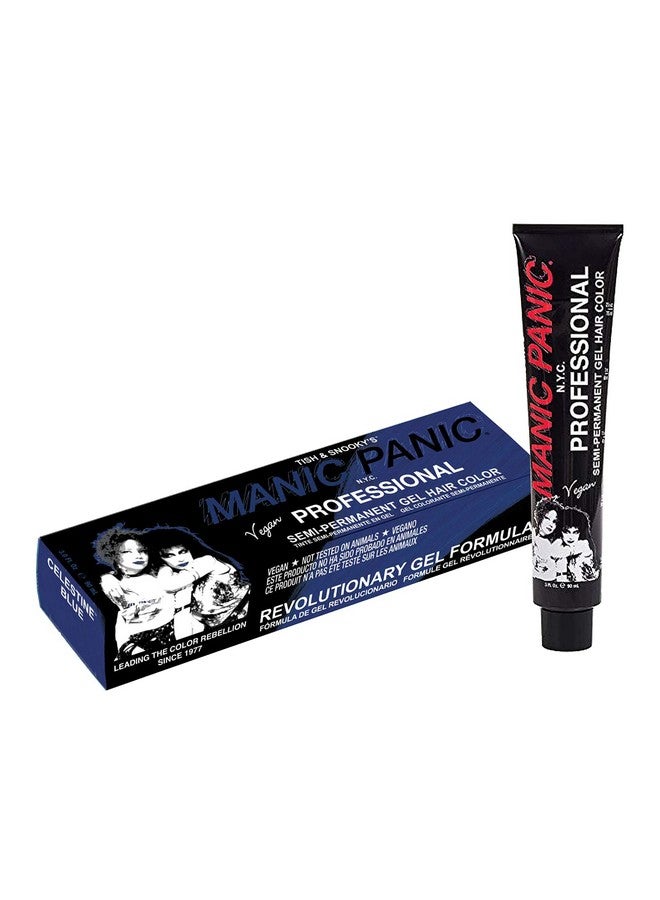 Manic Panic Professional Color Celestine Blue Deep Indigo Blue Semi Permanent Gel Hair Dye Lasts Through 40+ Washes No Developer Required (3Oz) - Image 1