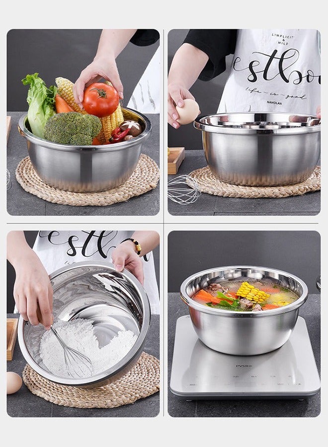 ULHYC Stainless Steel Mixing Bowls, 6 Pack Kitchen Bowls, Nesting Bowls for Cooking, Baking, Salad, Marinating - Image 5
