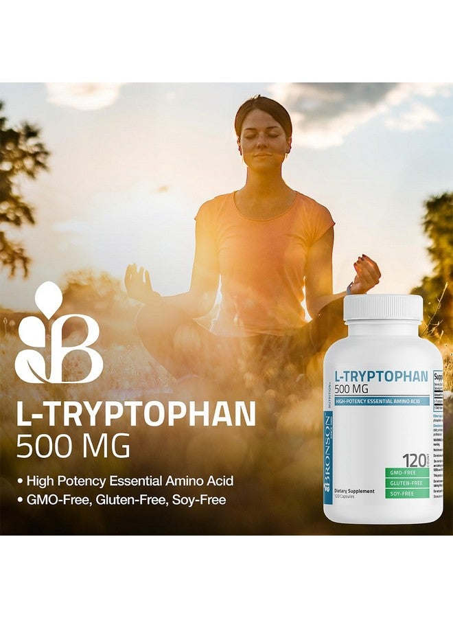 Bronson Bronson L-Tryptophan 500 MG High Potency Essential Amino Acid Supports Relaxation & Positive Mood Support Non-GMO, 60 Capsules  - Image 3