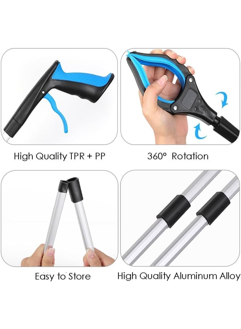 L LULONG 32 Inch Foldable Grabber Reacher Tool Heavy Duty Aluminum Trash Picker with Strong Magnet Ergonomic Handle for Seniors Pregnant Women Home Garden Outdoor Use - Image 5