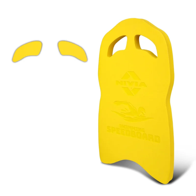 نيفيا Nivia SpeedBoard for Swimming - Kickboard for Beginners Training, Float Pad with All Holding Angles (Yellow)
