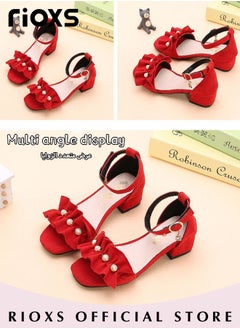 RIOXS Little Kids Girls Fashion Non-Slip Soft Sole Floral Sandals Princess Adjustable Shoes Lightweight Breathable Ankle Strap Sandals  - Image 5