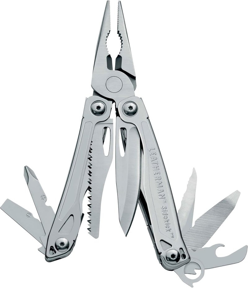 LEATHERMAN أداة متعددة الاستخدامات بحجم الجيب مع كماشة تعمل بنابض ومنشار، من الفولاذ المقاوم للصدأ - Image 1