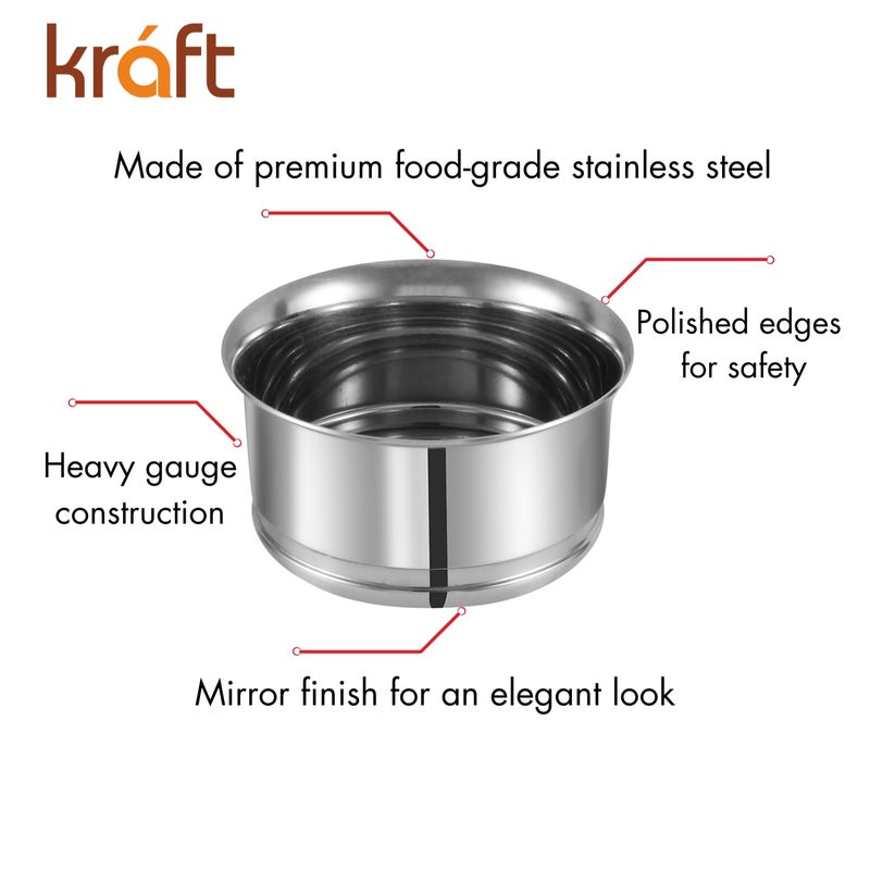 VINOD Vinod Kraft Pari Stainless Steel Serving Bowl Set Of 1210Cm Medium Ice Cream Desert Fruits KatoriVati Set Food Grade Mirror Finish Bpa Free 2 Years Warranty 143 Ml - Image 3