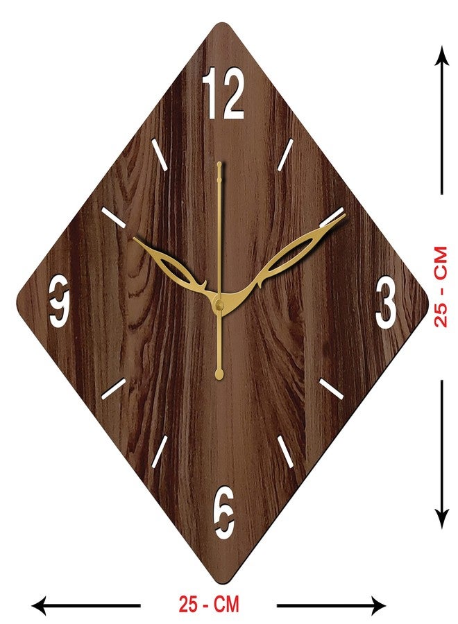 VPK MDF Wood Analog Round Wall Clock Small Size 10 Inch, 25 X 25 cm Wenge-21 - Image 2