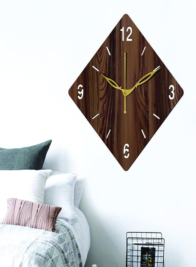 VPK MDF Wood Analog Round Wall Clock Small Size 10 Inch, 25 X 25 cm Wenge-21 - Image 4