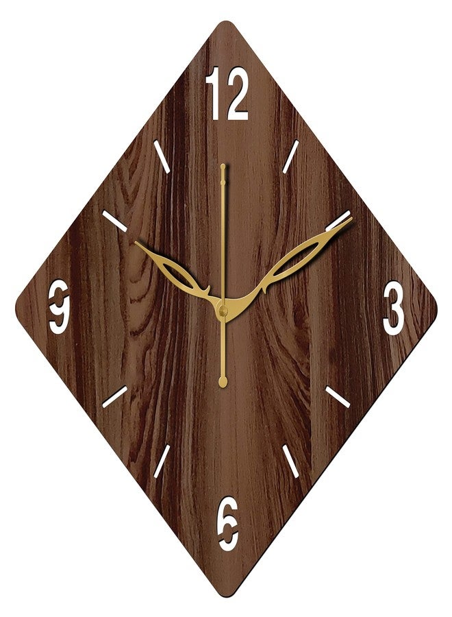 VPK MDF Wood Analog Round Wall Clock Small Size 10 Inch, 25 X 25 cm Wenge-21 - Image 1