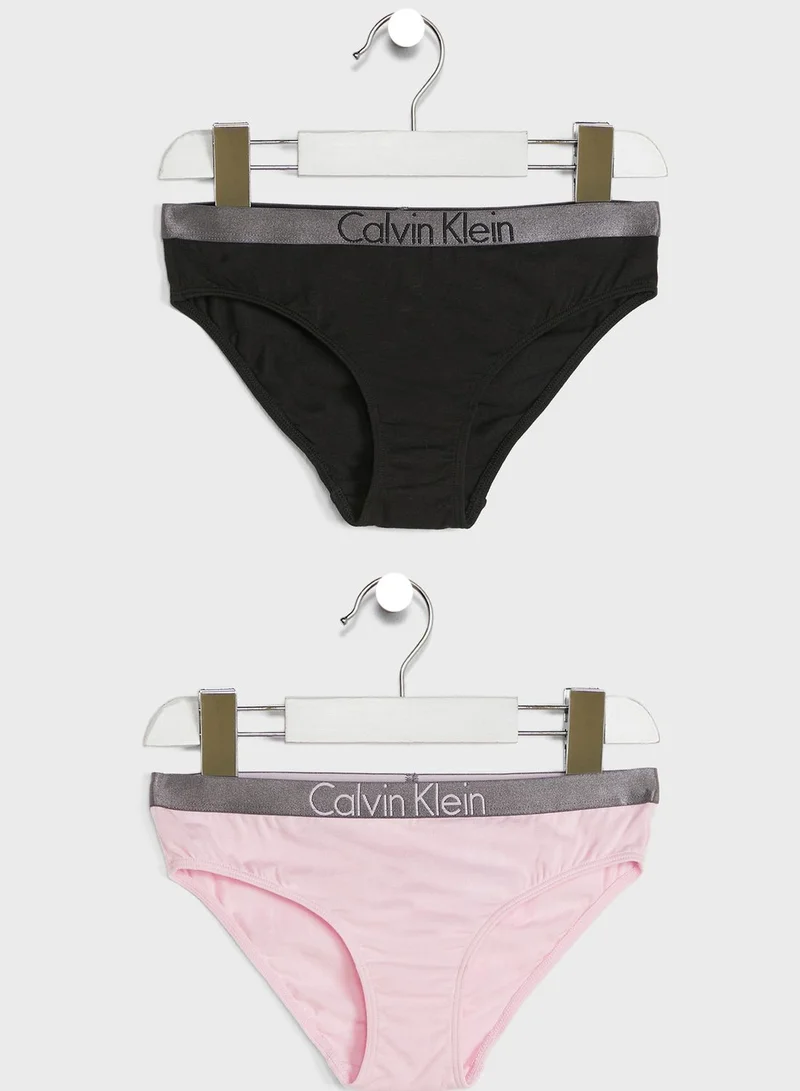 CALVIN KLEIN Youth 2 Pack Logo Bikini