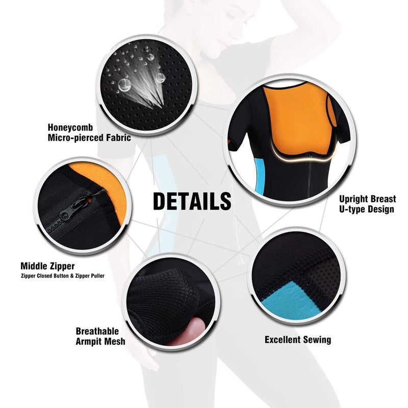 NonEcho Women Sauna Body Shaper Sweat Suit Sleeve Spa Cami Hot Neoprene Slimming Workout Vest Waist Trainer Top - Image 4