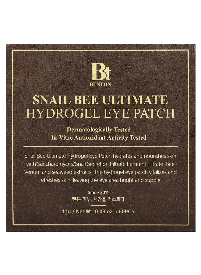 Benton, Snail Bee Ultimate Hydrogel Eye Patch, 60 Pieces - Image 2